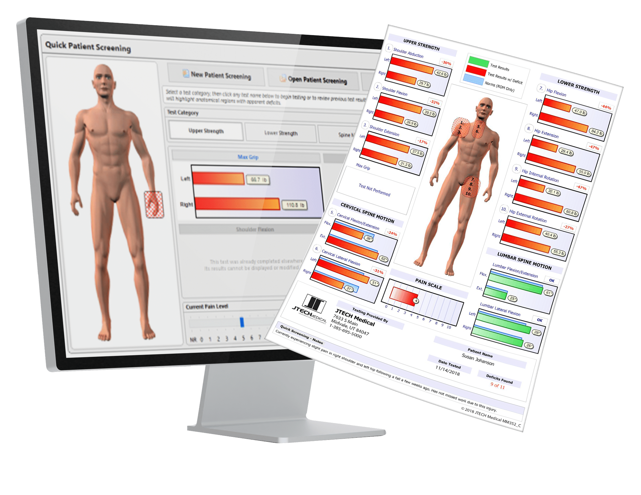 Northstar QuickScreen report on screen and paper